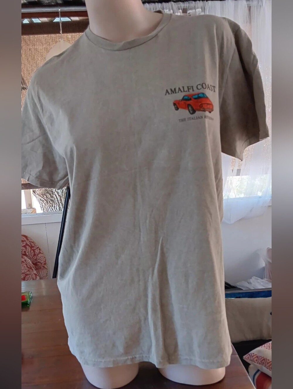 Bowery Supply Co. Amalfi Coast Short-Sleeve Graphic Tee in Light Olive